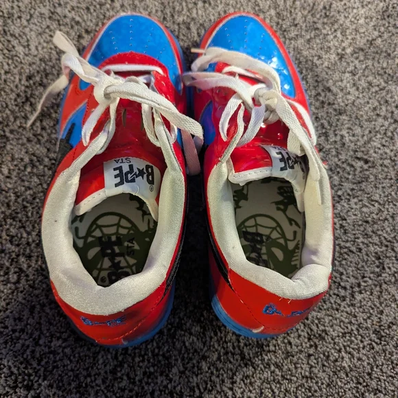 Red and Blue Sneakers with Black Star Red and Blue Sneakers with Black Star - realvibe.in main image 2